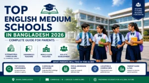 Top English Medium Schools in Bangladesh featuring modern campuses, students, and international curriculum education