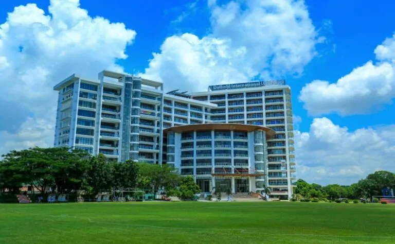 Daffodil International University DIU campus building at Daffodil Smart City Savar Dhaka Bangladesh