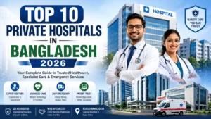 Top 10 private hospitals in Bangladesh in 2026 featuring leading healthcare institutions and medical services