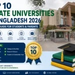 Top 10 Private Universities in Bangladesh 2026 including North South University campus and university ranking guide for students