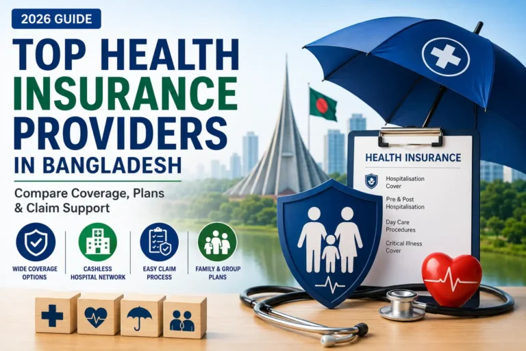 Top health insurance providers in Bangladesh 2026 guide comparing coverage plans claim support and family protection