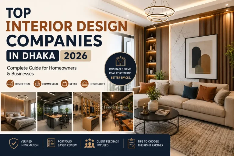 Top interior design companies in Dhaka 2026 for residential commercial retail and office interiors