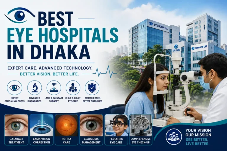 Best Eye Hospitals in Dhaka for cataract, LASIK, retina, glaucoma, pediatric eye care, and comprehensive eye check-ups.