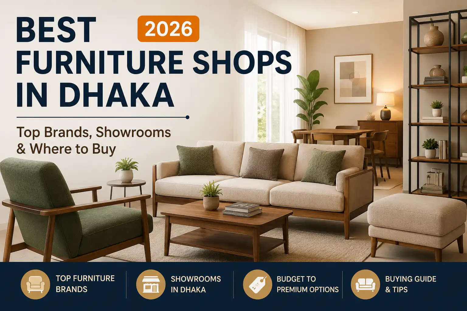 Best furniture shops in Dhaka featuring modern home and office furniture showroom interiors