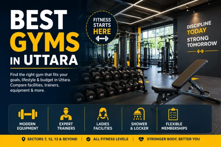 Modern gym interior in Uttara, Dhaka featuring fitness equipment, strength training machines, expert trainers, ladies' facilities, and health club amenities.