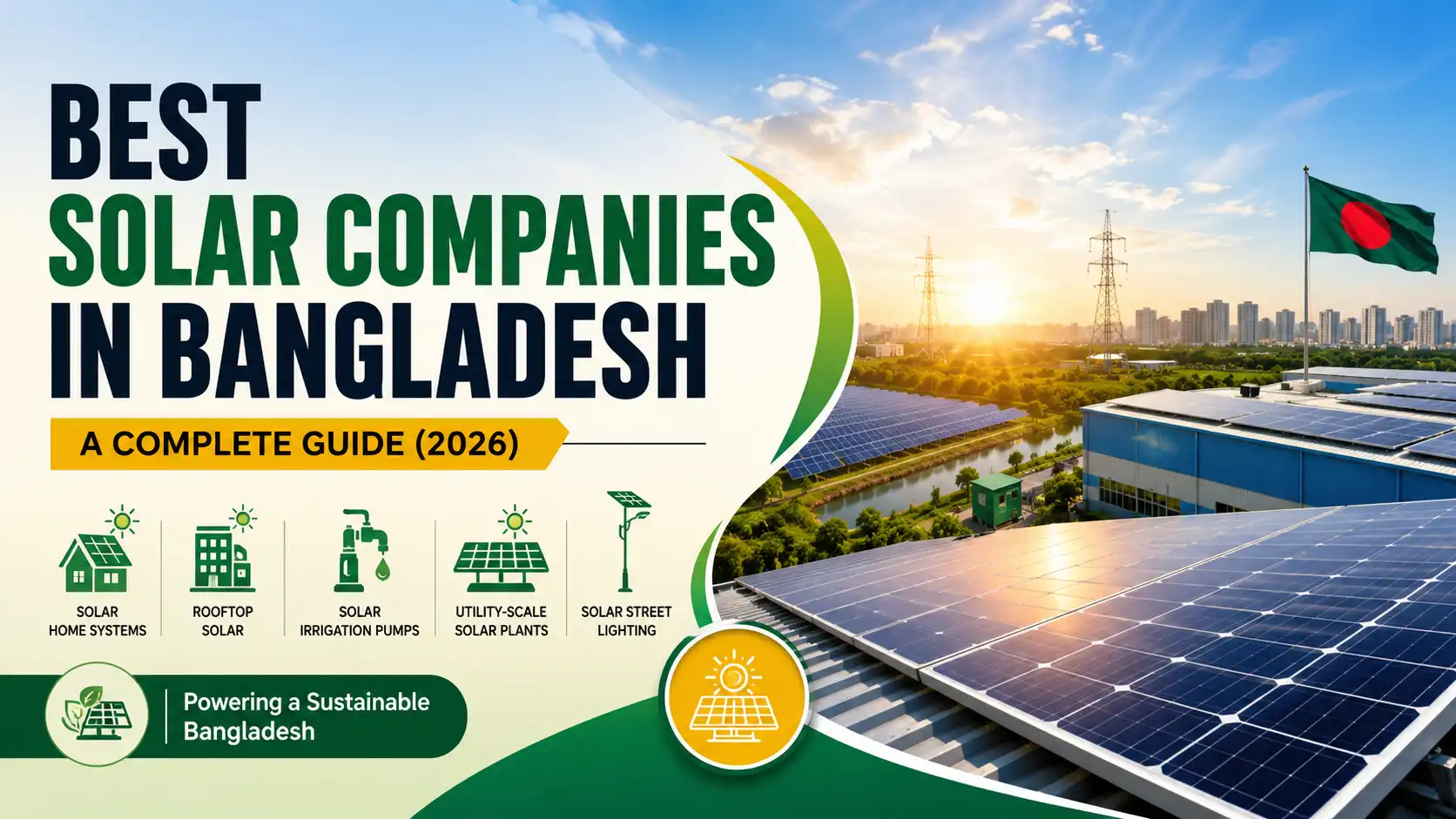 Best Solar Companies in Bangladesh 2026 with rooftop solar panels and renewable energy solutions