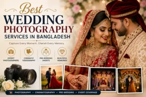 Best Wedding Photography Services in Bangladesh featuring wedding photography, cinematic videography, pre-wedding shoots, and event coverage.